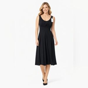 Danny & Nicole Classic Black Midi Dress